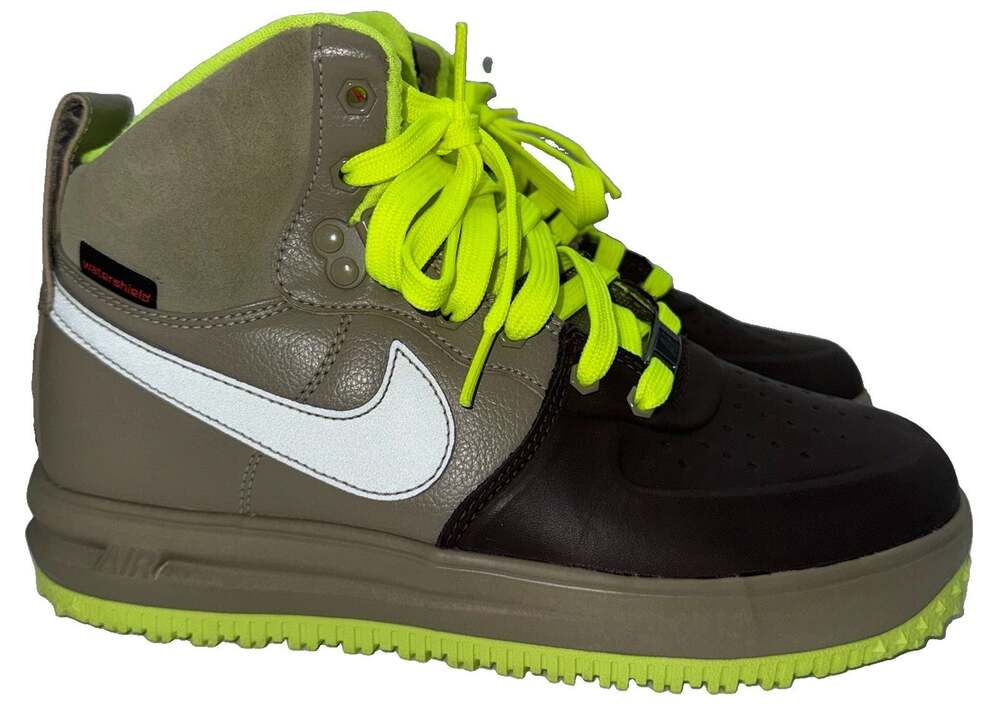 Nike Lunar Force 1 Sneakerboot Bamboo 5.5Y Women’s 7 706803-201 Brown Volt